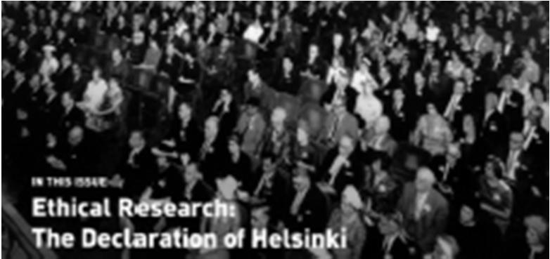 2017 Etica della ricerca La dichiarazione di Helsinki I comitati