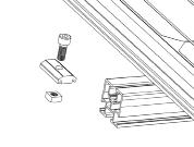 Set PV module upon structure and fix to the bars A with D or E