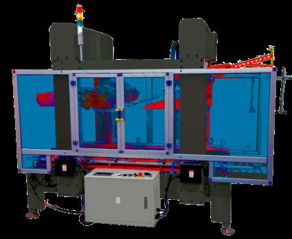 It folds the four upper flaps and seals the top and bottom variable sized american-type boxes automatically. To be used on fully automatic lines without operators.