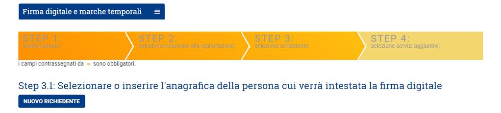 FIRMA DIGITALE PER I CLIENTI DELLO STUDIO Scegliendo questa opzione sarà possibile richiedere una Smart Card CNS e/o Business Key CNS per i clienti dello studio.