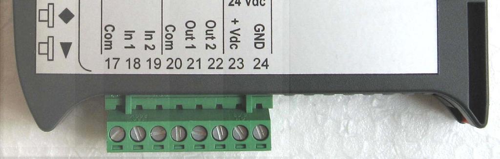 (relè 24 Vdc 1A NA) 23 Alimentazione 24 Vdc 24 Alimentazione 0 Vdc Morsettiera 7P passo 5.08 mm NUM.