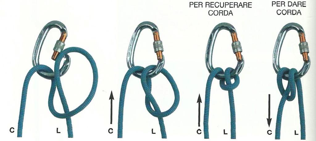 Nodo mezzo barcaiolo (per la sicura al