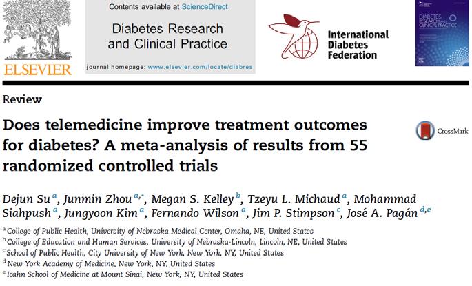 PRO Based on an analysis of findings from 55 RCTs, our results indicated that patients served by telemedicine programs experienced a more substantial reduction in HbA1c levels compared to patients