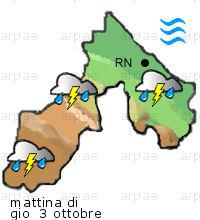 bollettino meteo per la provincia di Rimini weather forecast for the Rimini province costa coast Temp MAX 25 C 19 C Pioggia Rain 4mm 7mm Vento Wind 41km/h 50km/h costa coast Temp.