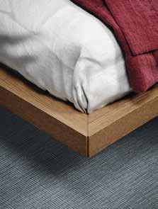 rovere terra finishes; and bed surround with feet, in rovere miele