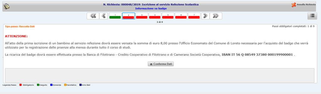 I dati dell iscrivendo, se trattasi di nucleo familiare con residenza a Loreto, sono