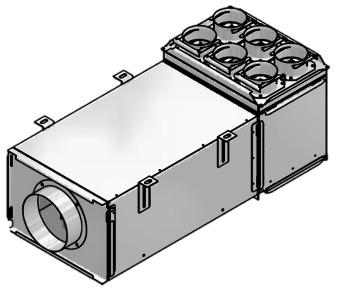 Zehnder ComfoWell accessori Adattatore a 90, box filtro, set di montaggio per silenziatore distributore modulare Adattatore ComfoWell 90 L adattatore viene