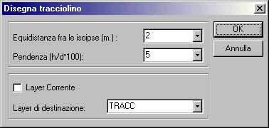 9.2 - TRACCIOLINO Il comando permette lo studio preliminare del tracciato con il metodo del tracciolino.