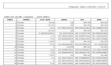 7 - STAMPA RAPIDA DATI ELABORATI E una semplice esposizione dei dati elaborati.