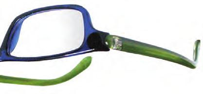 Completo di specchio, test per autodiagnosi della vista. Kit OO DE LUXE mod. AINBOW 2 : n 24 occhiali, in 4 colori, diottrie assortite da +1,00 a +3,50.
