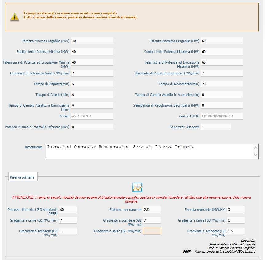 Pag. 11 Figura 8 Campi della riserva primaria incompleti È consentito tuttavia salvare l assetto se i dati di riserva primaria vengono