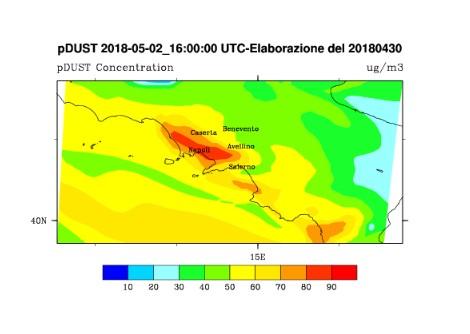 00 UTC del 29/04/2018, fonte CEMEC-ARPAC Fig.