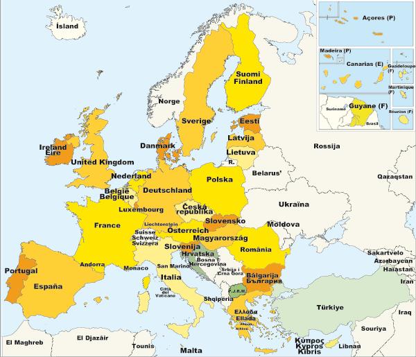 L EUROPA ALLARGATA (UE 28) 1973: Regno Unito, Irlanda e Danimarca 1981: Grecia. 1986: Spagna e Portogallo. 1995: Austria, Svezia e Finlandia.