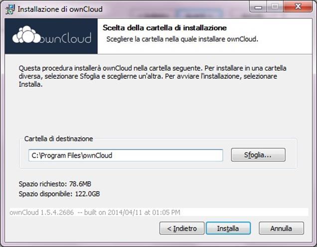 Lasciare i default e cliccare Avanti Completare l installazione