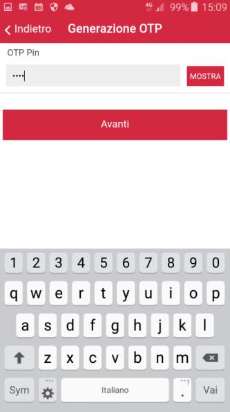 Inserisci l OTP PIN personale a 4 cifre e clicca su Avanti (vedi immagine 3). 1 2 3 2 3 4.