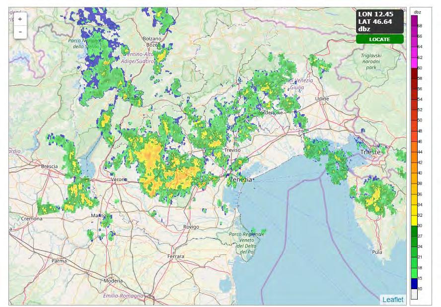 DOMENICA 19 Figura 8 Ore 07:30 UTC rovesci sulla