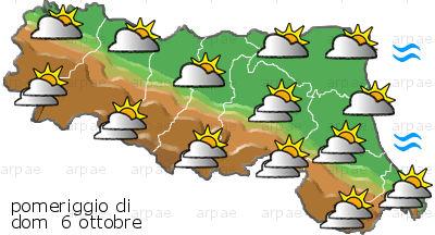 bollettino meteo regionale regional weather forecast Stato del tempo: territorio.