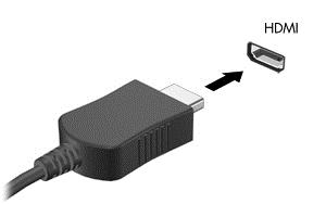 HDMI La porta HDMI collega il computer a un dispositivo audio o video opzionale, ad esempio un televisore ad alta definizione o qualsiasi componente audio o digitale compatibile.