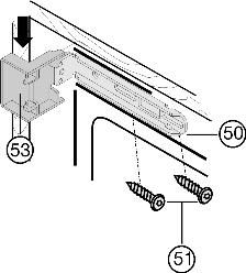 11 Per fianchi del mobile dello spessore di 16 mm = 568 mm nicchia larga: u Applicare a pressione il distanziatore Fig. 12 (23) sulla cerniera superiore e il distanziatore Fig.