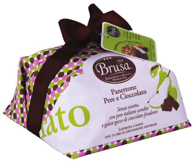 Panettone Pere e Cioccolato Senza uvetta,