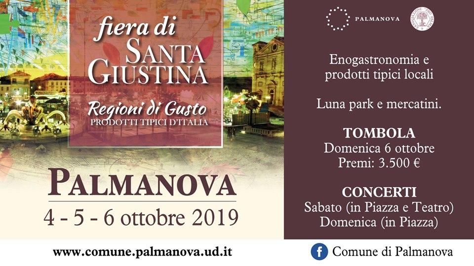 Fiera di Santa Giustina Palmanova Dal 4 al 6 ottobre PROGRAMMA Enogastronomia e prodotti tipici locali Luna park e mercatini. Appuntamenti con la cultura, l arte, la musica e tanto divertimento.