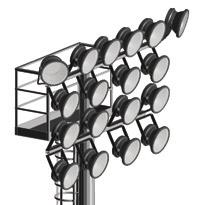 7 asyetrical floodlights Mod. P30 adatta per n.