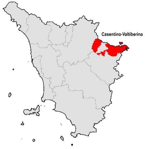 Regione Toscana PARTE PRIMA Analisi e Descrizione 12 Casentino Valtiberina Revisione documento: dicembre 2018 Dati di riepilogo area interna Totale Comuni 9 Popolazione residente 21.