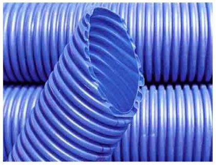 MATERIALI OMOLOGATI TELECOM ITALIA TUBI CORRUGATI HDPE Tubi corrugati (HDPE) di tipo strutturale di colore blu RAL 5002 - CODICE TI: 333930 (tubo 63cm). - CODICE TI: 333955 (tubo 125cm).