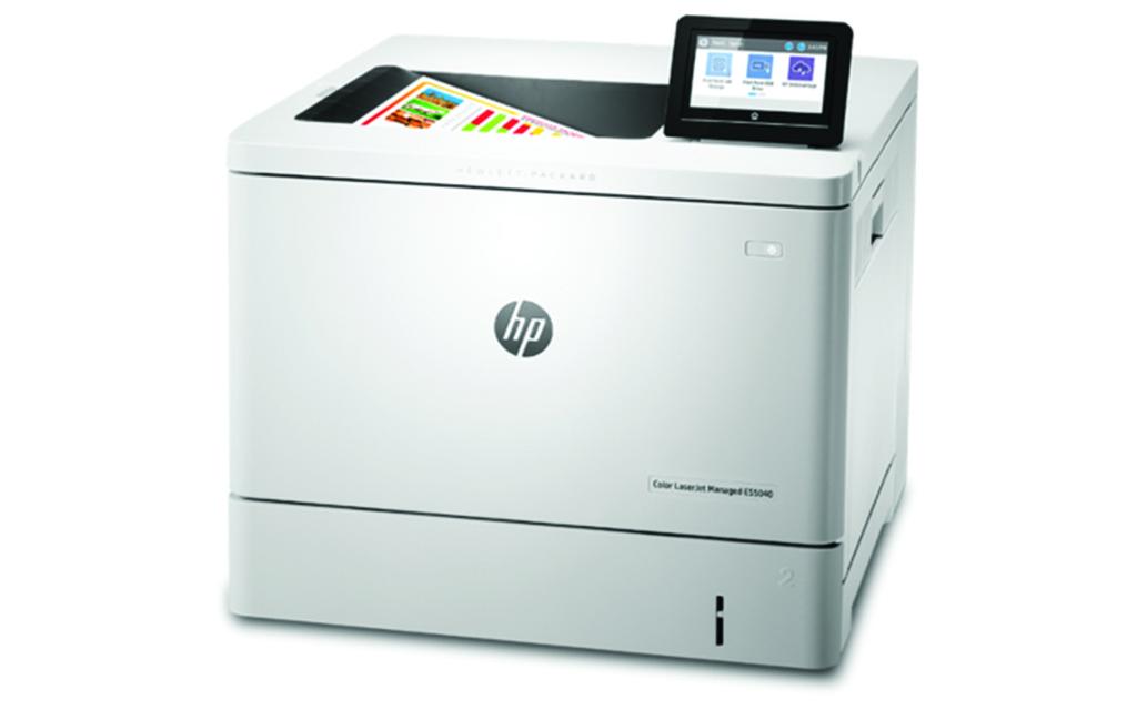 Scheda dati Stampante Managed HP Color LaserJet E55040dw Velocità. Colori brillanti. Velocità e colori sono la combinazione perfetta per la vostra azienda.