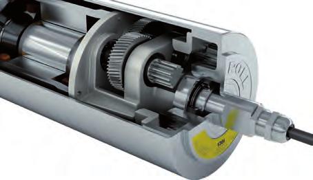 INTERROLL MOTOTAMBURO 217i Azionamento compatto con coppia elevata per trasportatori per carichi pesanti Mototamburi asincroni standard 217i I seguenti componenti opzionali aumentano la lunghezza
