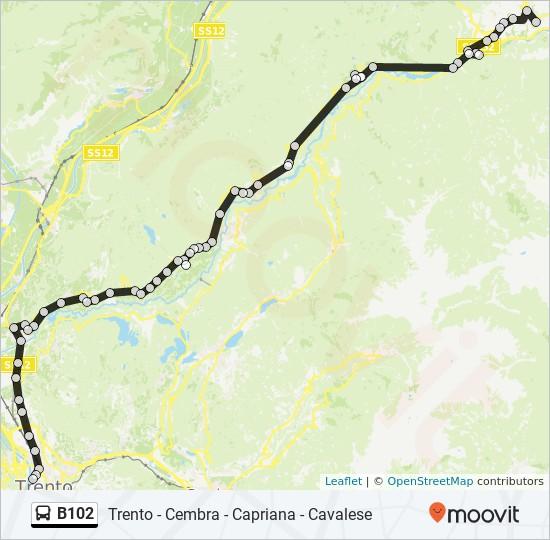 Grumes-Via Fontanelle Valda-Via Centrale 25 Valda Valda-Capitello Valda-P.Zza Melari. 4 Faver-Loc. Portegnago Faver-U cio Postale Faver Faver Bivio Cembra-Loc.Molini Fadana Viale B.