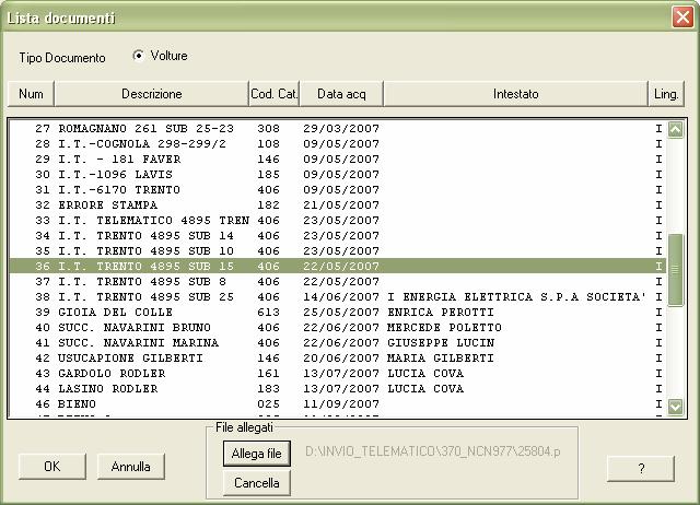 Lista documenti Questo è il documento allegato.