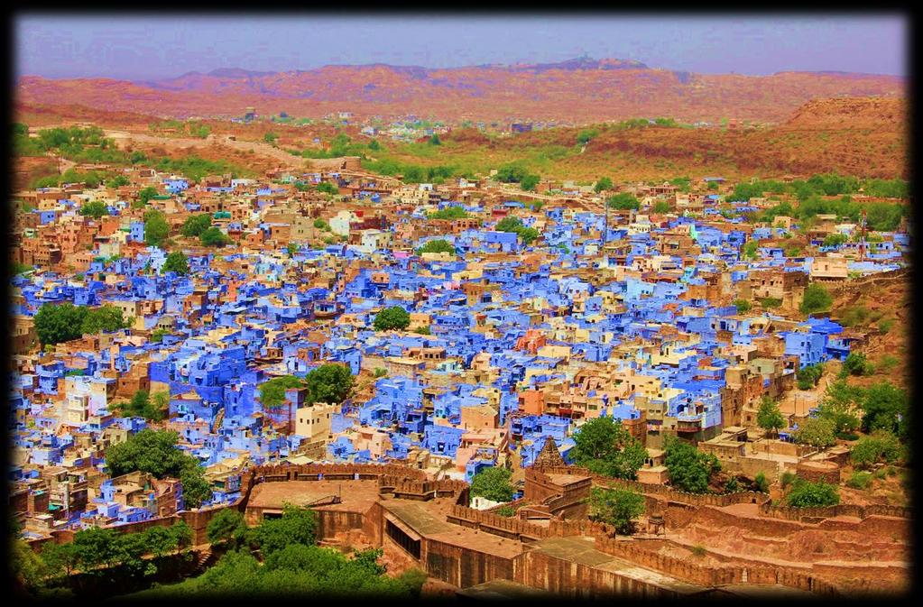 La città blu in onore del Signore Shiva Jodhpur è popolarmente conosciuta come la città blu e la città del sole tra la gente del Rajasthan e in tutta l'india.