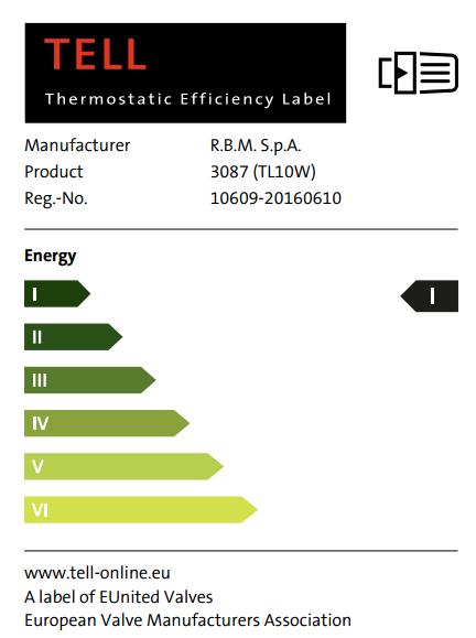 9-1/b, in quanto sono certificate secondo la norma Europea UNI EN 215 Valvole termostatiche per radiatori. Requisiti e metodi di prova.