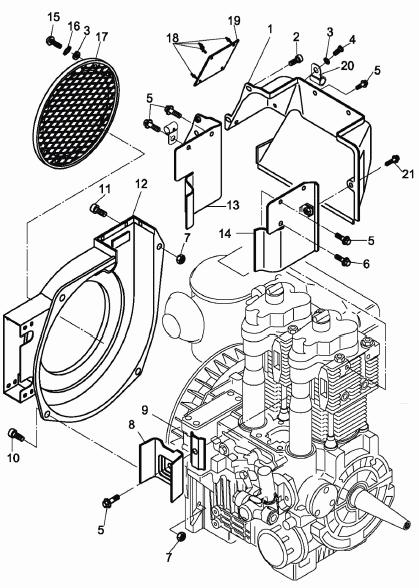 SISTEMA RAFFREDDAMENTO - COOLING SYSTEM 13 CODICE - CODE DESCRIZIONE - DESCRIPTION QT 1 F-13001 GUIDA ARIA - AIR GUIDING CASE 2 HL 70.1-06012C2 BOLT M 6X12 3 HL 97.