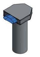 Cassonetto per installazione a soffitto (08SN125350) Lamiera di acciaio zincata per montaggio a soffitto ; Dimensioni: