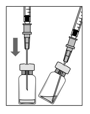 Per preparare Lucentis per l iniezione intravitreale, si prega di seguire le seguenti istruzioni: 1. Disinfettare la parte esterna del tappo di gomma del flaconcino prima del prelievo. 2.