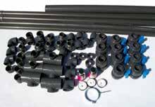 COMPOSIZIONE DEL KIT N Adattatore M filettato 0 x 6 x ½ Threaded adapter 0 x 6 x ½ Adattatore M filettato 0 x 6 x M threaded adapter 0 x 6 x Barattolo decappante TANGIT REINIGER lt.