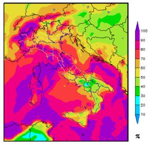 Peggiora subito sulla Sardegna e su Toscana, Umbria, Lazio; instabile