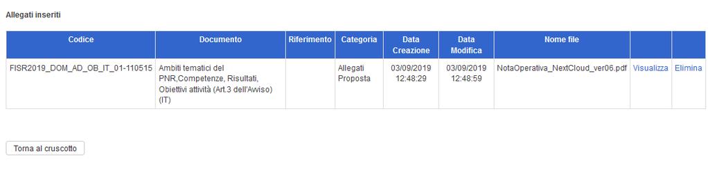 Per allegare i file presenti in entrambe le categorie di allegato cliccare sul pulsante Sfoglia, rintracciare sul proprio PC il file desiderato, e cliccare sul pulsante Carica per allegare un file;