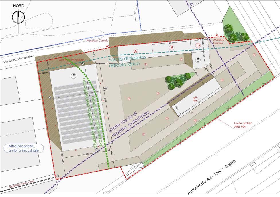 4. Criteri Progettuali e Proposta di Piano Obiettivo generale dell intervento è quello di creare nuovi edifici da destinare alle attività produttive per dare maggior completezza edificatoria all area