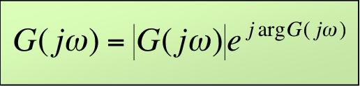 Risposta armonica G( jω) = G( jω)e j argg( jω ) Due diagrammi separati: G(jω) in funzione di ω Diagrammi di Bode argg(jω)