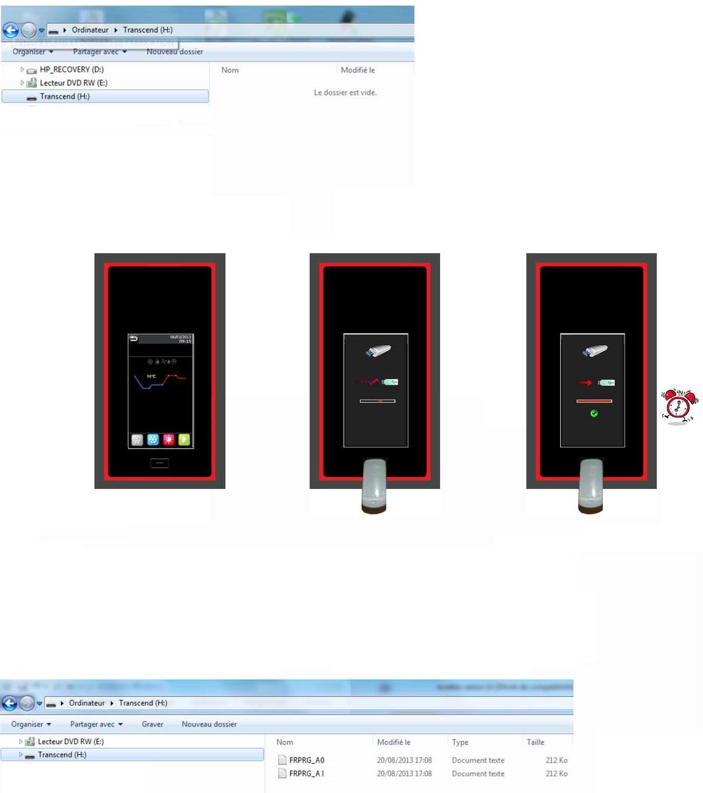 RECUPERO E INSERIMENTO DELLE RICETTE CON UNA CHIAVE Recupero dei programmi del regolatore PRIMA Visualizzazione del contenuto della chiavetta su di un computer Utilizzare una chiavetta USB vergine e