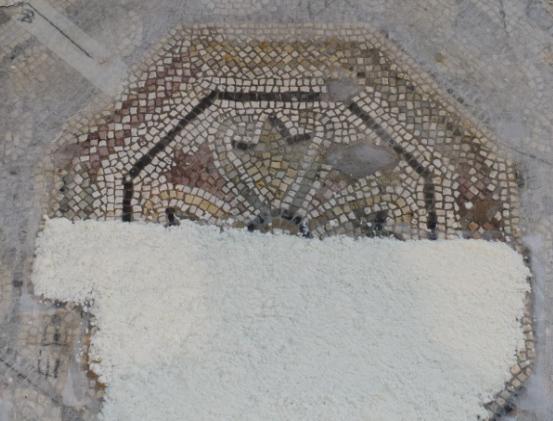 Il progetto di restauro Il mosaico geometrico policromo fu staccato dal sito archeologico di Lilibeo e portato all interno del Museo negli anni Ottanta del Novecento, in quanto pavimentazione