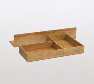 Accessori Kit di contenitori in legno bassi Pleno Standard Per il ripiano agganciabile Libell e Fioro per Hochschrank Pleno Standard listello trasversale (473 / 323 x 02 x 87 mm) 2 contenitori