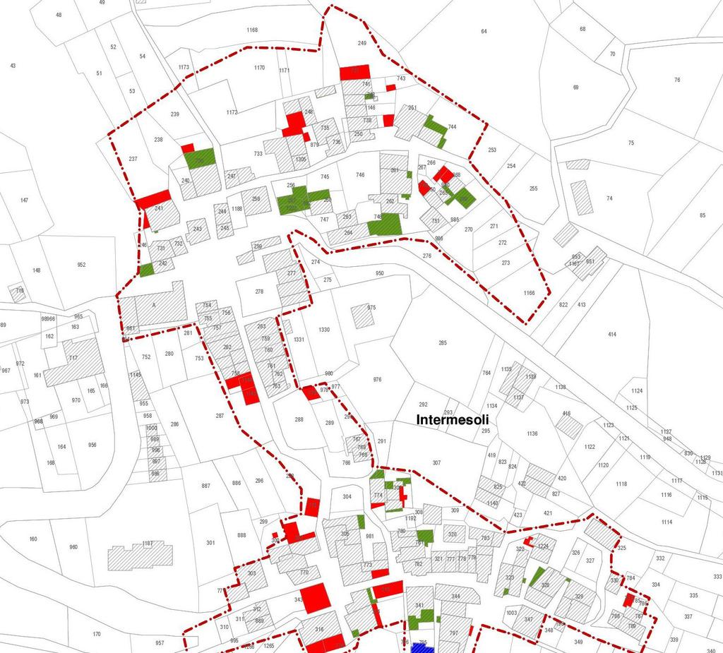 Intermesoli Nord scala 1:1 1 3 L elaborato riporta il perimetro dell ambito oggetto di Piano di Ricostruzione oggetto di intesa, aggiornando la planimetria