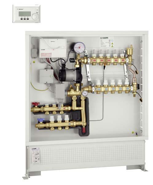 Gruppo di regolazione termica climatica per riscaldamento e raffrescamento con kit di distribuzione per circuito primario serie 7 ACCREDITED ISO 9 FM 6 ISO 9 No.