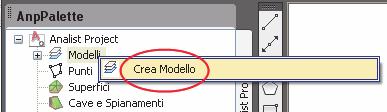 Modulo Modelli 3.1 - Come creare un Modello La prima operazione da eseguire in Analist Project consiste nel creare un nuovo modello.