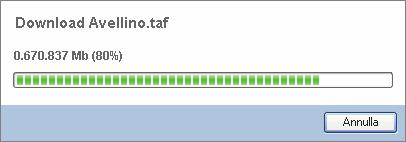 precedente, il software richiederà di eseguire il Download del file della TAF direttamente dal sito