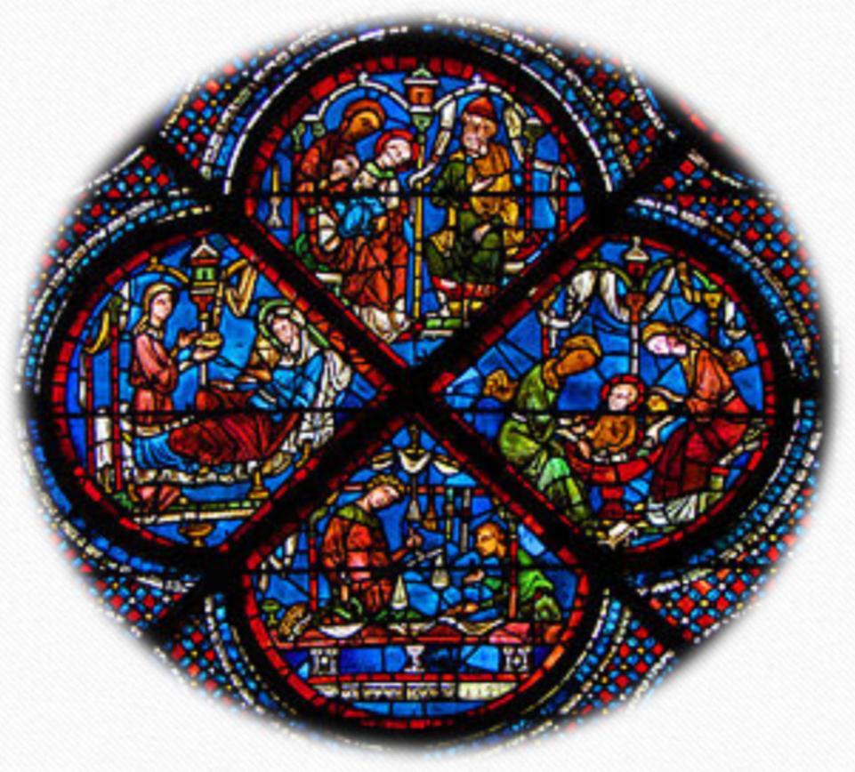 Che cos è la vetrata gotica? Una vetrata è una finestra composta da pezzi di vetro colorato uniti a formare un disegno e montati su intelaiature metalliche.